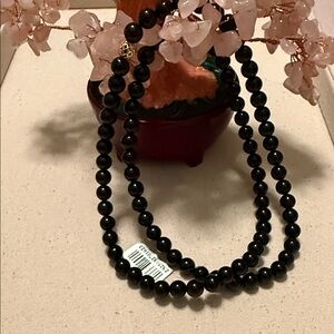 Elegant Black JadeNecklace